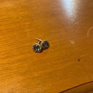 pandora blue stone earrings